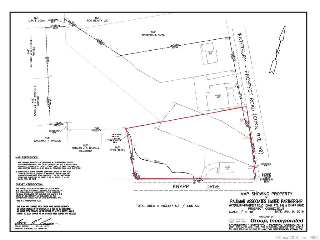 1.6 acres of commercial land in Prospect on the corner of Route 69 and Knapp Drive! All utilities available in the street.(Water & Gas). Septic required, no sewer. 200 feet of frontage on Route 69. 335 feet of frontage on Knapp Drive. High traffic counts, 14, 000 ADT. Business Zoned. No know Environmental Issues. Additional 3.2 acres of adjoining land available if a bigger parcel is needed. Available for sale or for lease.