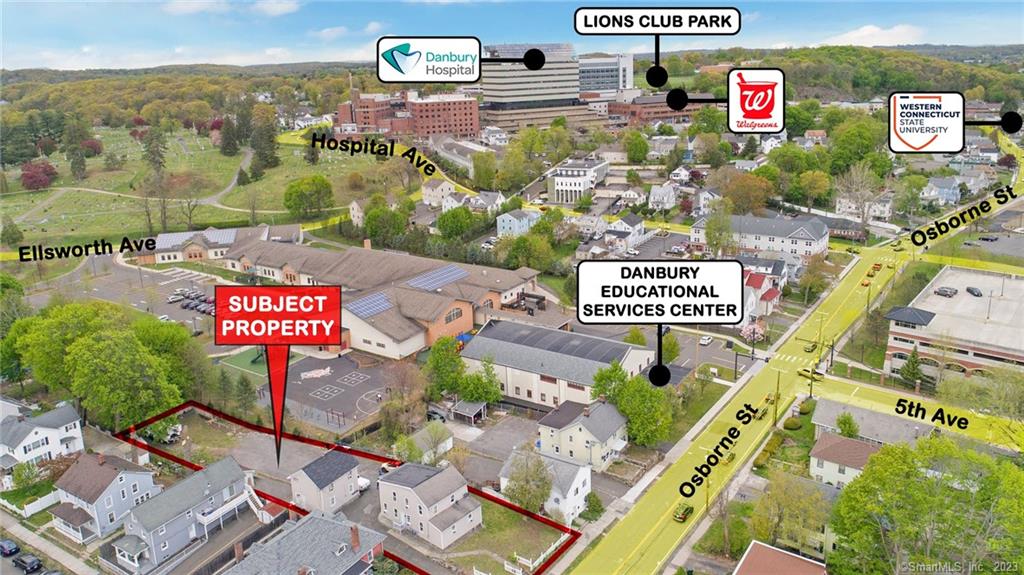 Exceptionally Versatile Multifamily Property in Danbury! Impressively situated on an enormous 0.42-acre lot just a stone's throw from Danbury Hospital and Western Connecticut State University, this three-family property delights residents with an abundance of nearby major conveniences. Boasting a 3BR/2BA single-family home and a separate two-family home, the possibilities are endless for both investors and savvy homebuyers. Step inside the single-family home to discover plentiful natural light, wood floors, spacious living room, and a fully-equipped kitchen. One main-level bedroom and a full bathroom afford multigenerational versatility, while two upper-level bedrooms and a full bathroom accommodate guests beautifully. Venture to the two-family home to find a 2BR/1BA unit with flex Office/3rd Bedroom (first-floor), as well as a 2BR/1BA unit (second-floor). Both units feature openly flowing traditional floorplans, tons of natural light, wood floors, large living rooms, sizeable bedrooms, full bathrooms with shower/tub combos, and updated kitchens with stainless-steel appliances, ample cabinets, gas ranges, & refrigerators. Adding to the appeal, the first-floor unit also includes a private laundry room, and the second-floor unit has a deck. Large lot offers expansion possibilities for value-add. Other features: paved parking, separate gas/electric for each unit, close to highways, shopping, caf?s, and restaurants, & so much more! Schedule your private showing today!